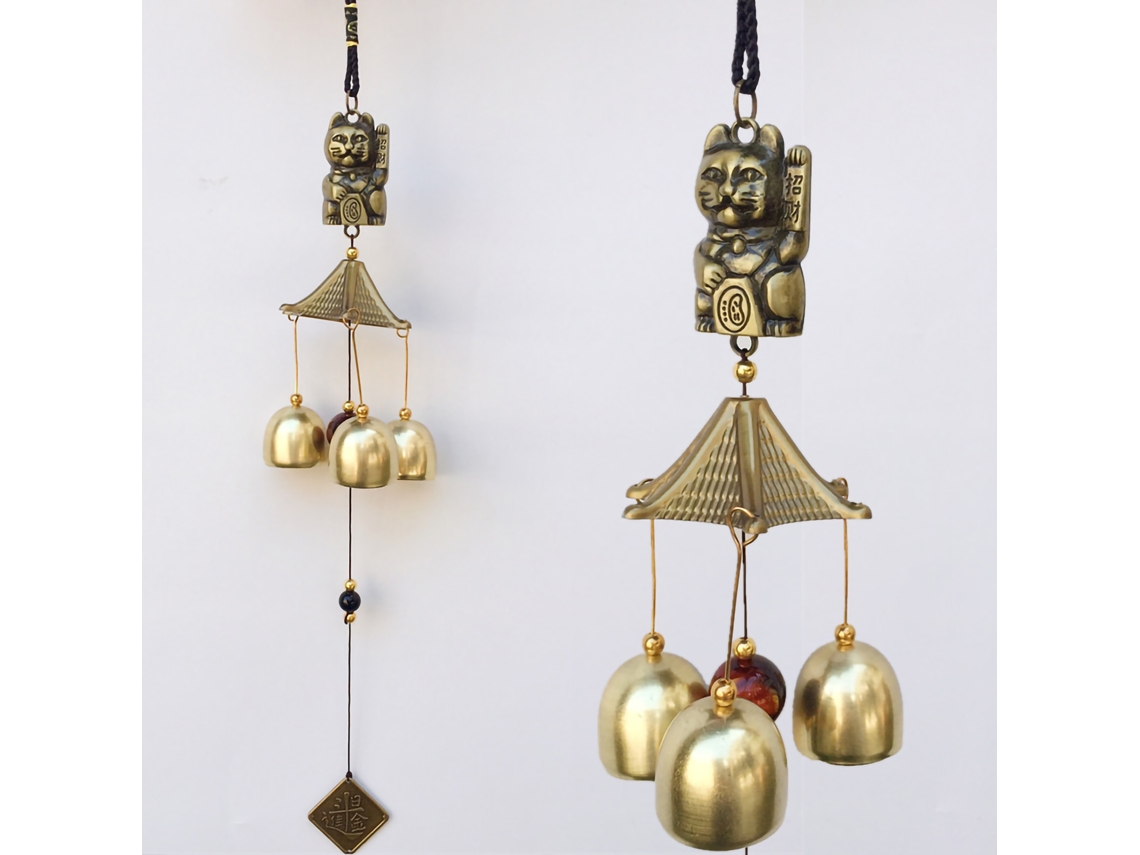 2026-campanas De Viento De Metal Colgantes Con Voz Suave Y Simbolismo De Paz, Decoración Para Puerta Dorada