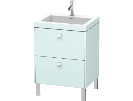 Lavabo para muebles DURAVIT Brioso c-bonded con base de 60,0x48,0 cm 2 extraíbles sin rebosadero con banco para grifos 1 agujero para grifos