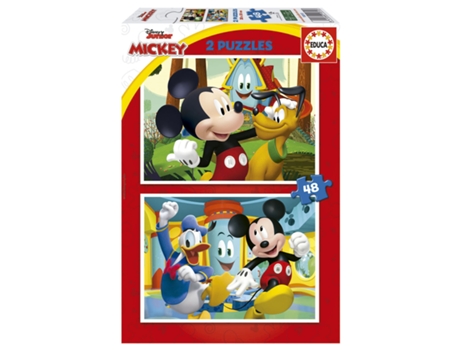 Puzzle EDUCA Mickey Mouse Fun House 19312 (Edad Mínima: 4 años - 2 x 48 Piezas)