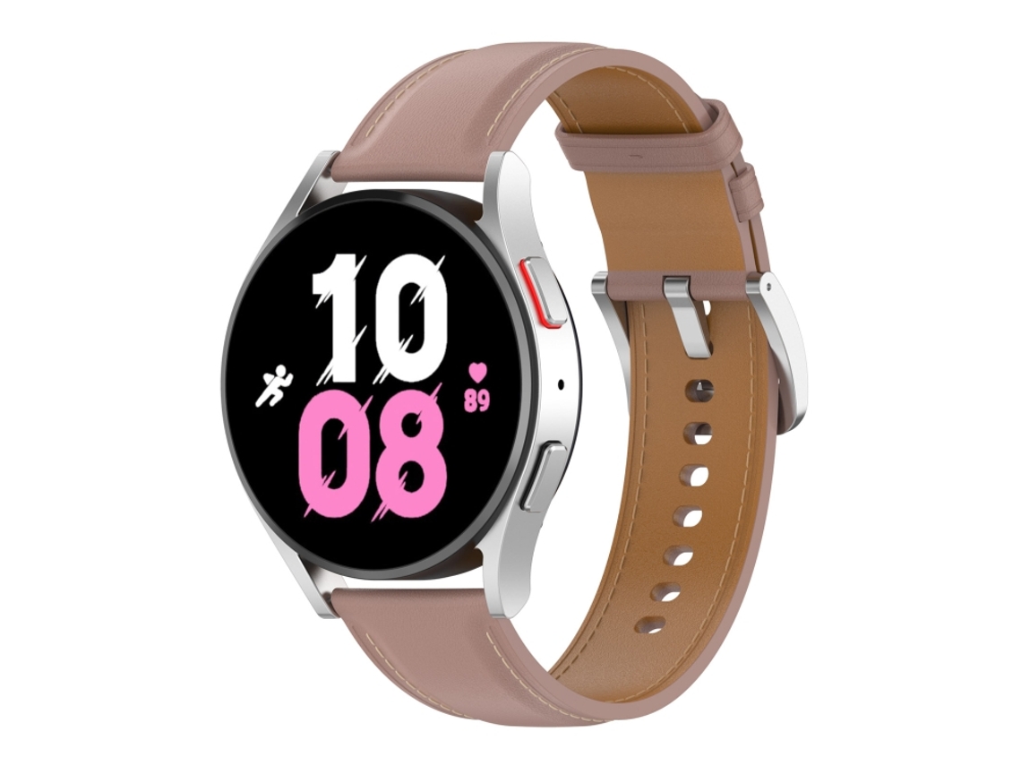 Bracelete Para Samsung Galaxy Watch 5 (40mm) - Couro Premium - Rosa Escuro