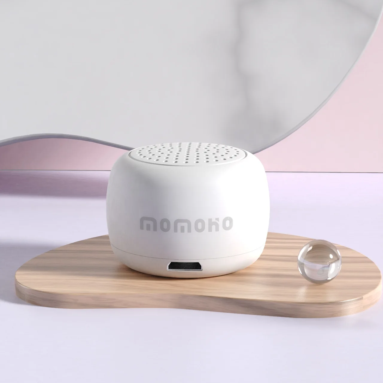 (blanco) Mini Altavoz Inalámbrico Bluetooth, Volumen Alto, Transmisión Portátil