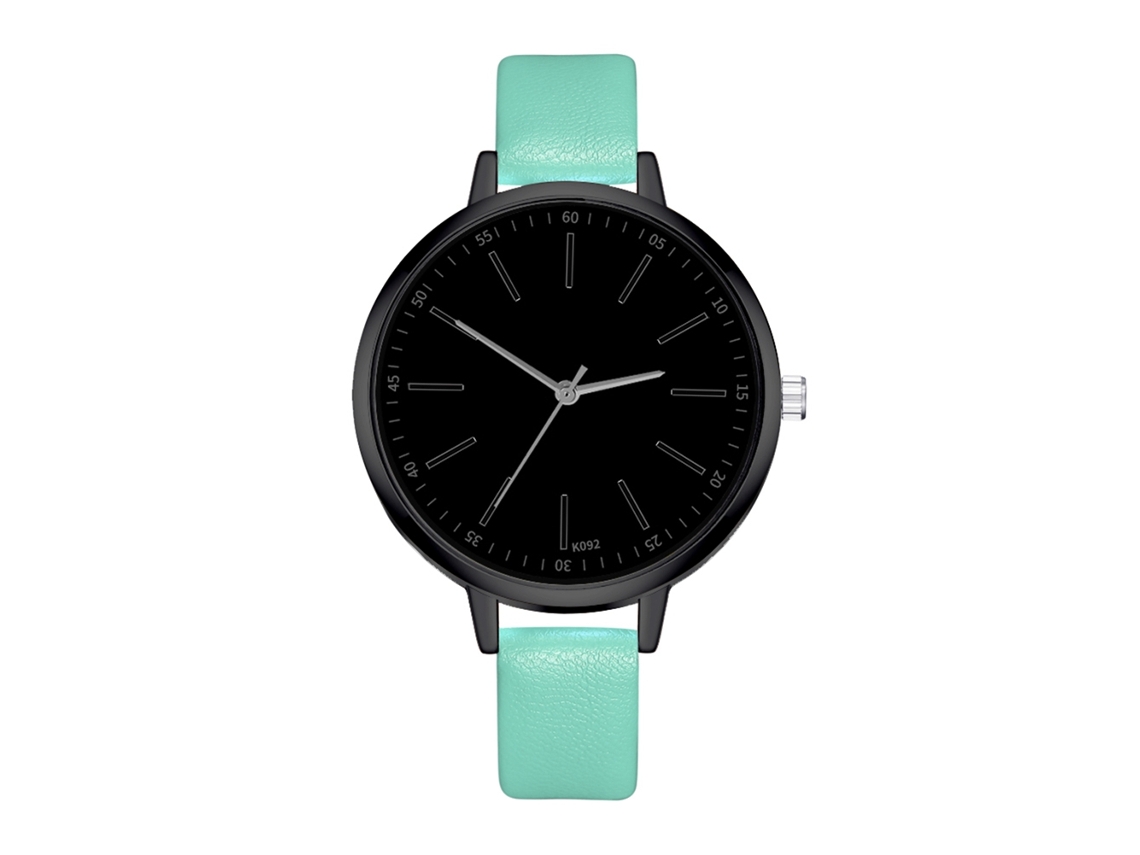 Reloj De Pulsera Sencillo Estándar Para Mujer Con Correa De Cuero (rojo)