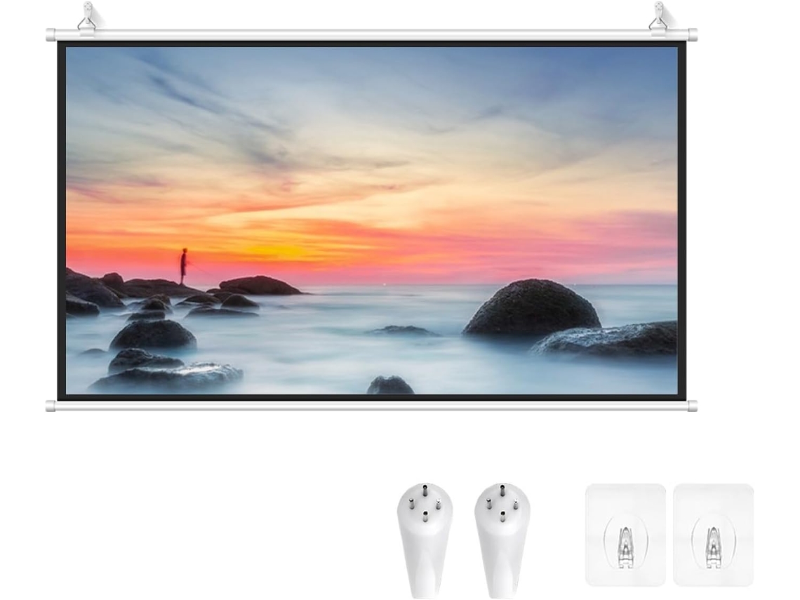 Pantalla De Proyección, Formatos 4:3/16:9, Pantalla Enrollable Manual De 30 A 72 Pulgadas, Portátil,
