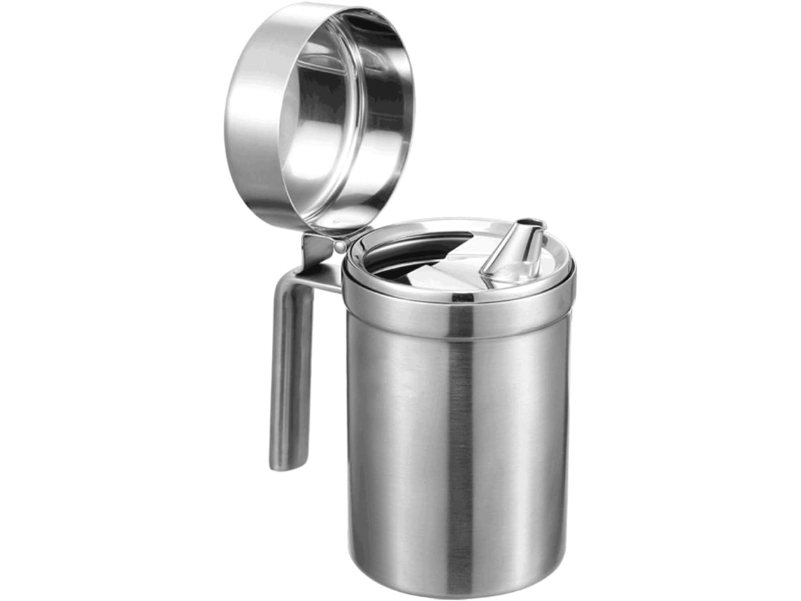Dispensador de aceite de acero inoxidable para salsas con boquilla antigoteo, accesorio de cocina de Gokoco