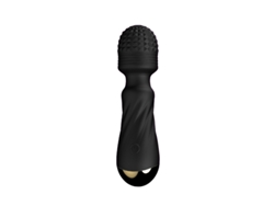 Mini vibrador de masaje recargable por USB con 12 frecuencias para mujeres (negro) YIZHOOD