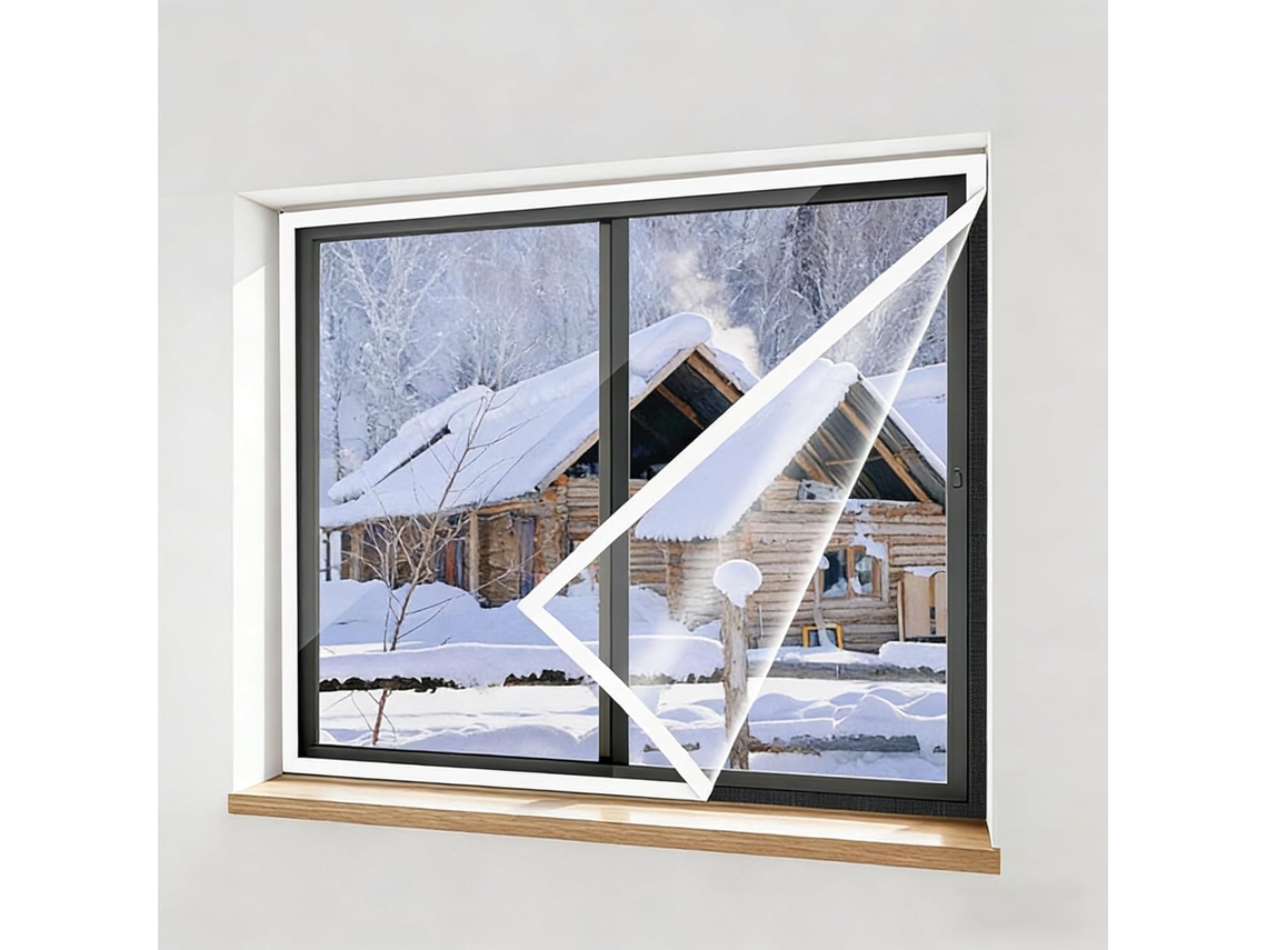 Kit De Aislamiento Térmico Para Ventanas Invierno, Kit Lámina Aislante Térmica Ventanas, Material Grueso, A...