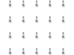EMUCA Lote de 20 Pies Niveladores para Muebles- Base Hexagonal- M6- Regulación 18Mm- Acero y Plástico