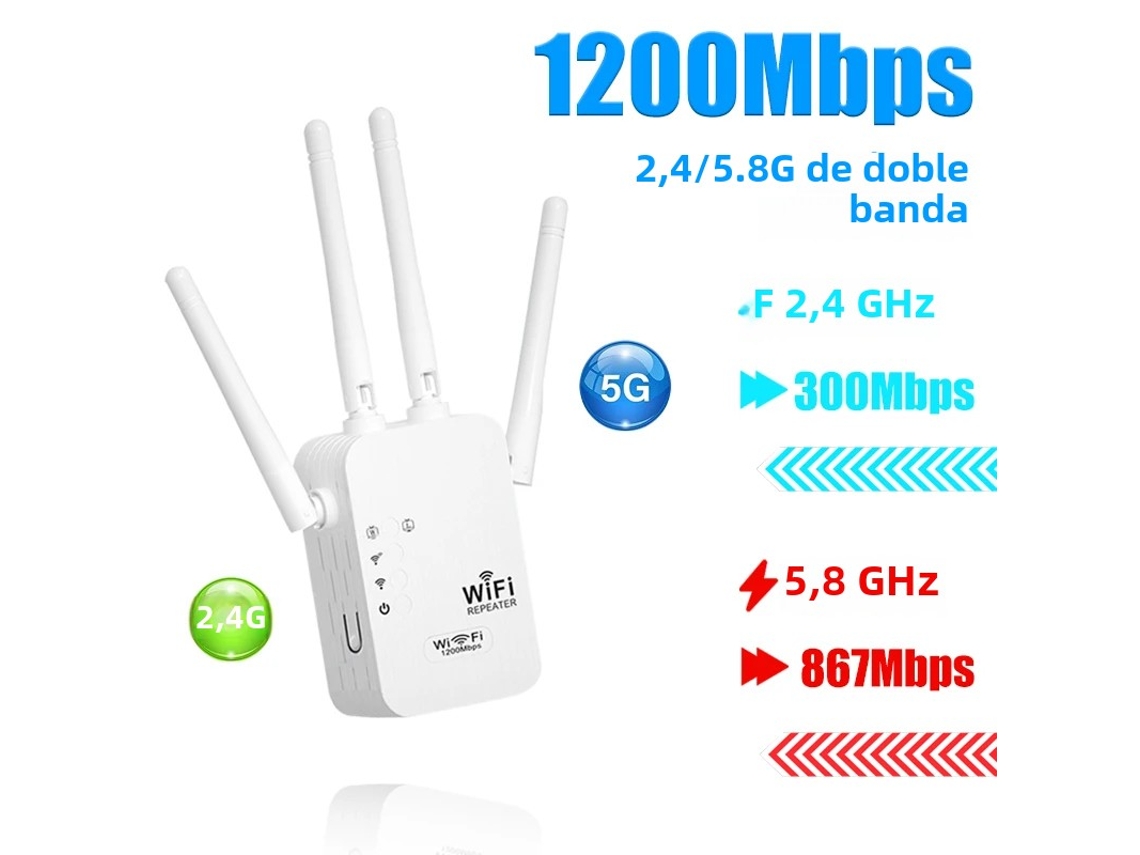Repetidor Wi-Fi inalámbrico MdugsWireless, extensor Wi-Fi, amplificador de 2,4 GHz de 300 Mbps