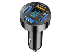 Cargador Coche Carga Súper Rápida Usb Qc Carga Rápida Universal Yemaesre Nylon Negro