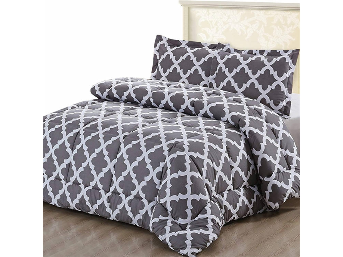 Juego de Edredón VERY LUCKY 2 Funda (Gris - Microfibra - 135/150/230x220 cm)