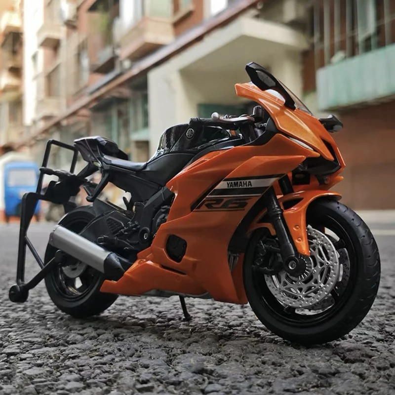 (naranja) Coche De Juguete Modelo Motocicleta, Amortiguador De Motocicleta Coleccionable