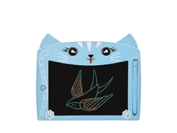 Tableta de dibujo y escritura LCD de 8 pulgadas, diseño de gatito, fondo multicolor, portátil, con bloqueo de borrado.