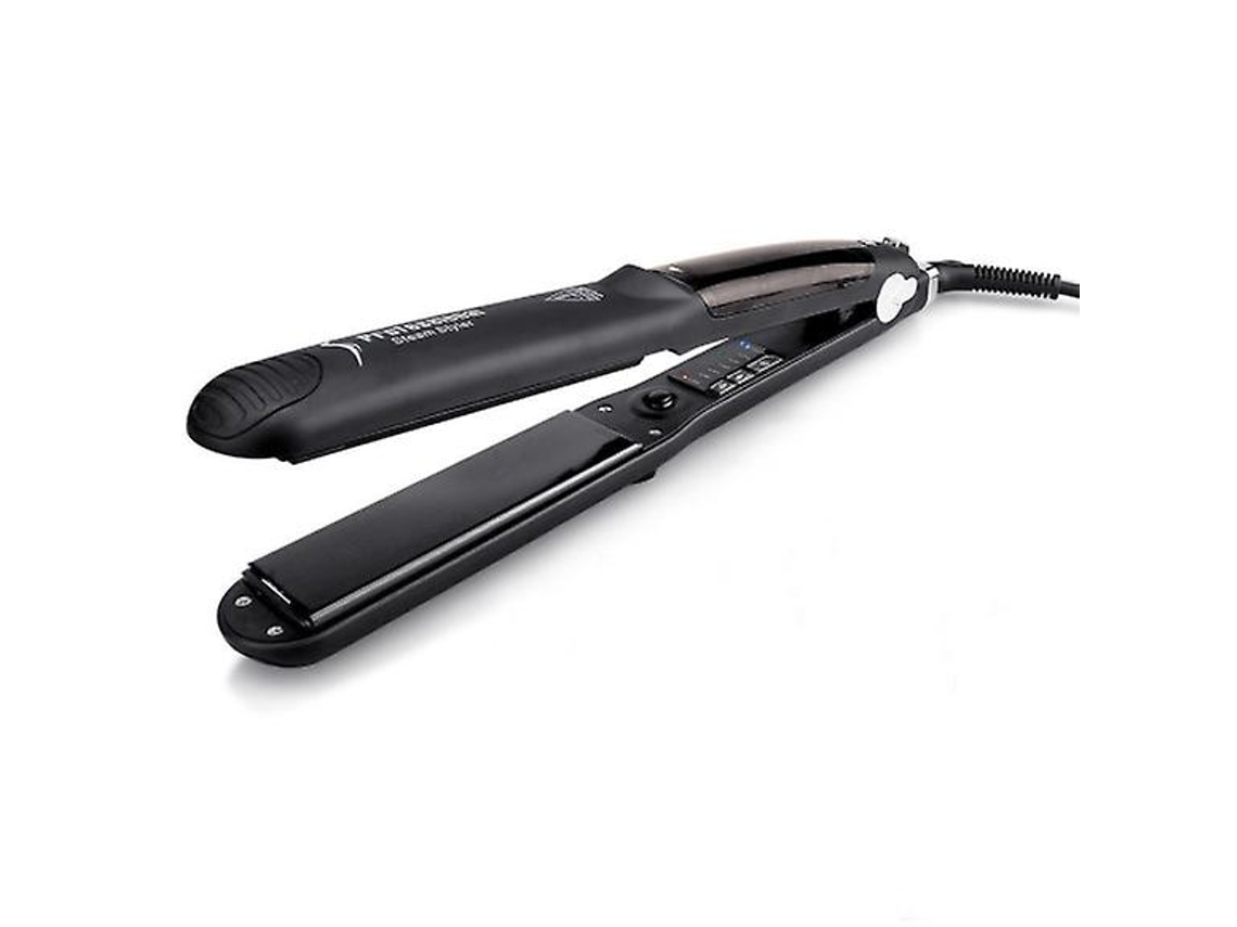Plancha de pelo mágica de vapor profesional para salón 2 en 1 plancha de pelo plana para peinar negro YEMAESRE