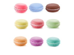 Mini joyero con forma de macarrón, organizador de pastillas y auriculares, contenedor multiusos Hengjian