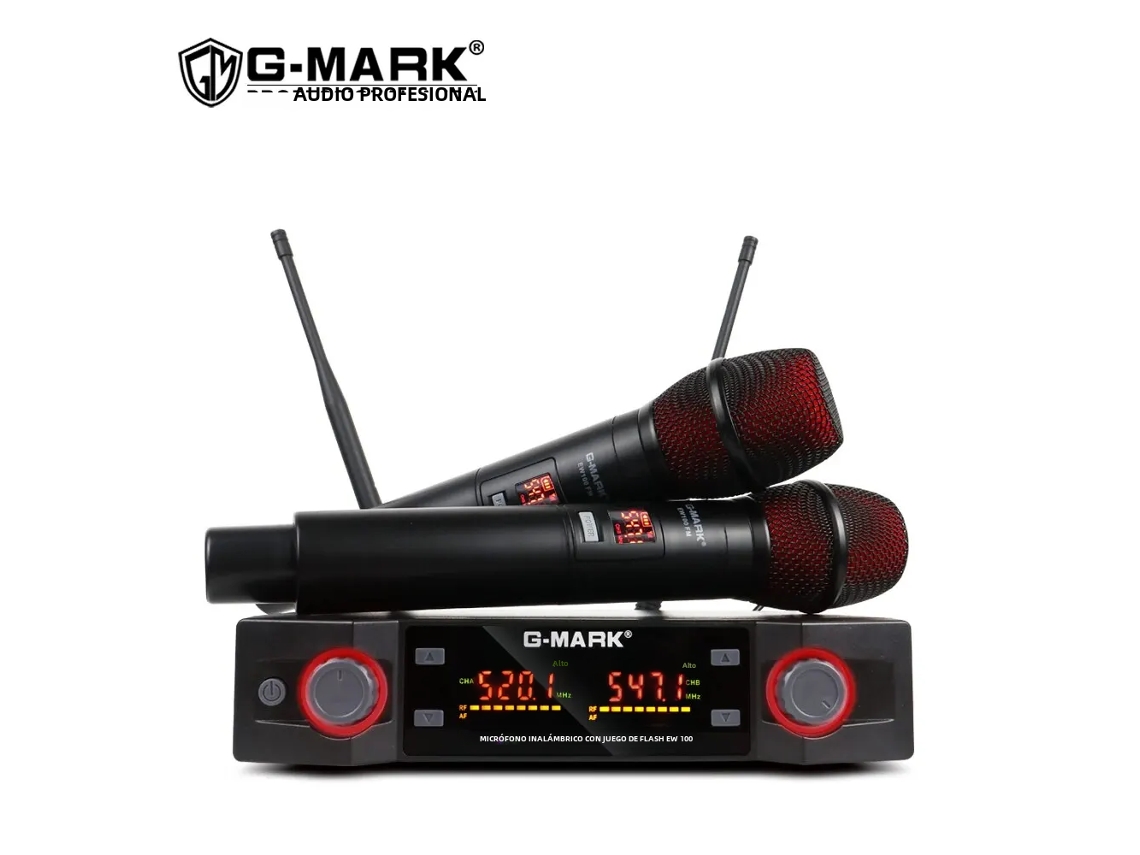 Microfone Sem Fio Uhf Profissional, Frequência Ajustável, Distância de Transmissão de Até 50 Metros. MDUG