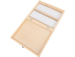 Estuche para almacenar 100 portaobjetos de microscopio. Incluye hoja informativa y material niquelado.