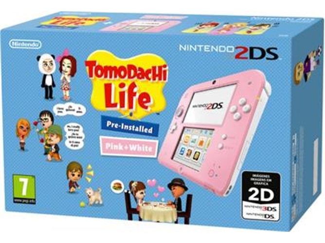 Nintendo 2DS Rosa + Tomodachi Life