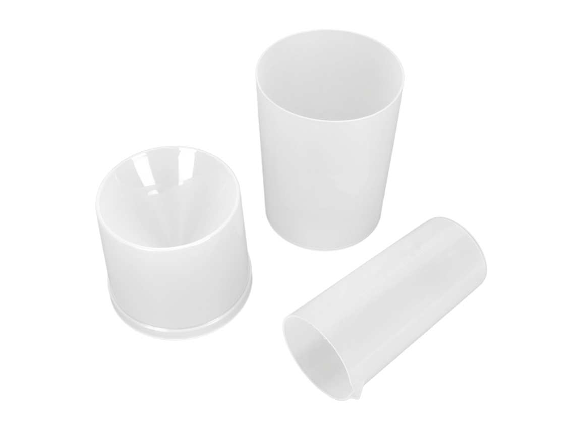 Pluviómetro cilíndrico de plástico transparente de 400 ml: ideal para la enseñanza de ciencias.