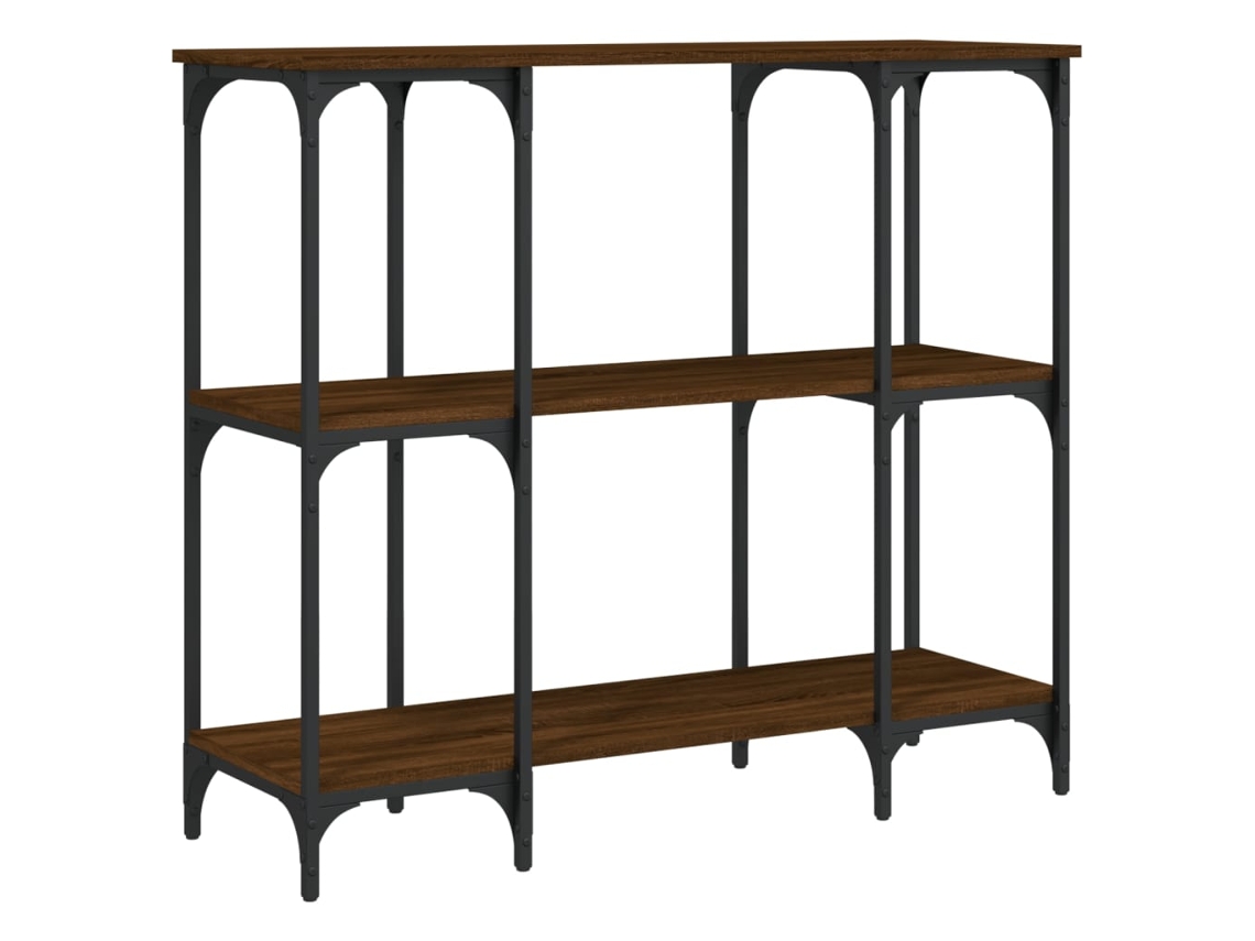 Maison Exclusive - Mesa Consola Madera De Ingeniería Marrón Roble 102x35x90 Cm