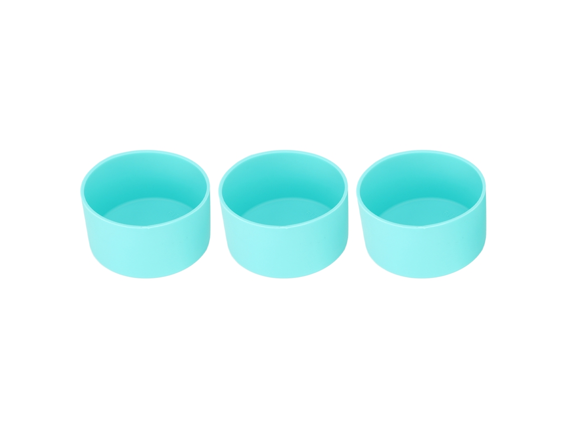 3 Fundas De Silicona Para La Base De La Taza, Resistentes A Altas Temperaturas, Antideslizantes, Resistentes Al Desgaste, Color Verde.