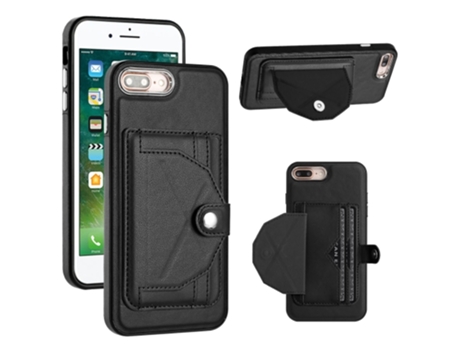 Funda Mobile Phone Cases Shockproof With Card para iPhone 6 Plus Piel Marrón