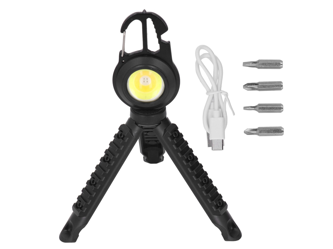 Lanterna portátil Bj-Lantern Cob pequena, recarregável, com 3 modos, para bolso, com tripé, ideal para pesca e lazer.