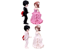 Figuras Miniatura Pareja Casada Romántica 2 Piezas Decoración Pasteles Hogar Esculturas Regalos Personalizados