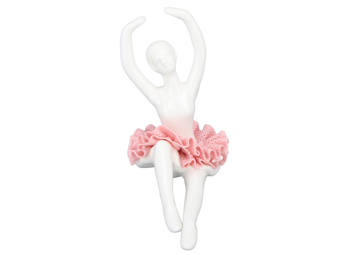 2026-estatua De Bailarina De Ballet Rosa Figura Cerámica Decorativa Para Mesa Estante Dormitorio Sala De Estar