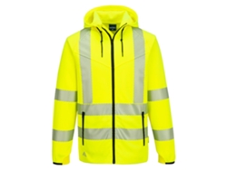 Sudadera Con Capucha Alta Visibilidad Kx3 Sport Con Cremallera Amarillo / Xxl