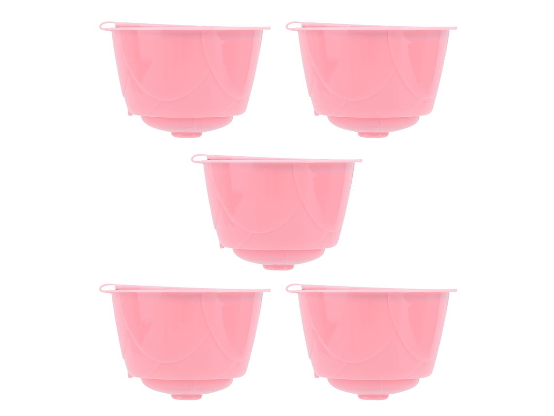 5 Piezas Cápsulas Reutilizables Café Para Máquina Dolce Gusto Rosa
