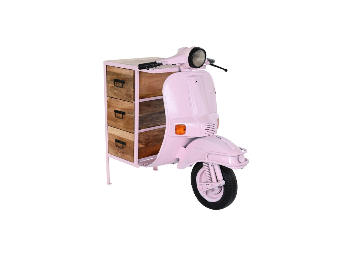 Cajonera Metal Mango Moto Rosa Palo 100x68x105cm