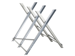 Soporte Triangular Metálico Plegable Para Motosierra, Capacidad De 100 Kg, 83x83x79 Cm, Color Plata.