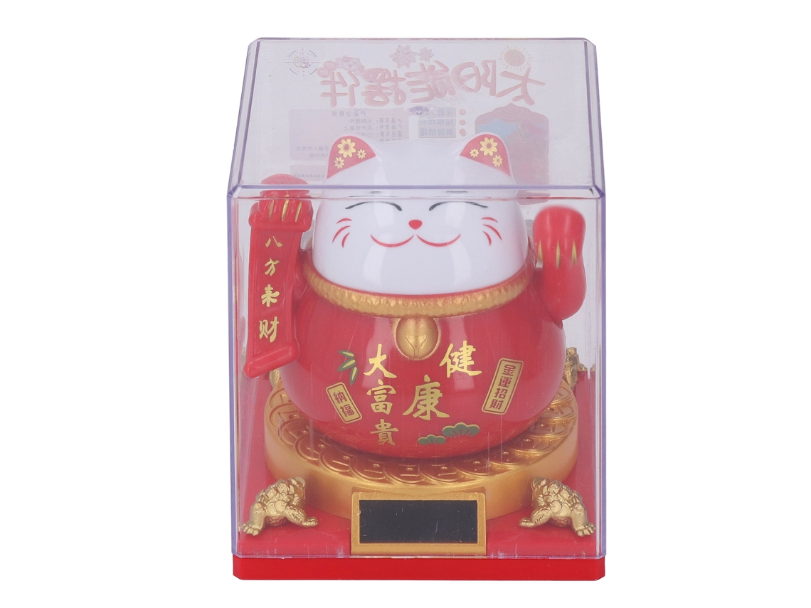 Gato de la suerte Baok con brazo móvil alimentado por luz de inducción solar Decoración para el hogar Regalo para inauguración de casa