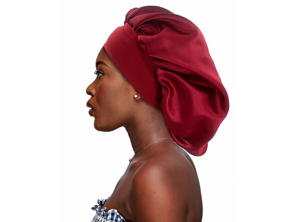 Gorro De Seda Grande Para Dormir, Gorro De Satén Con Elástico Suave, Capa Grande Para El Cabello.