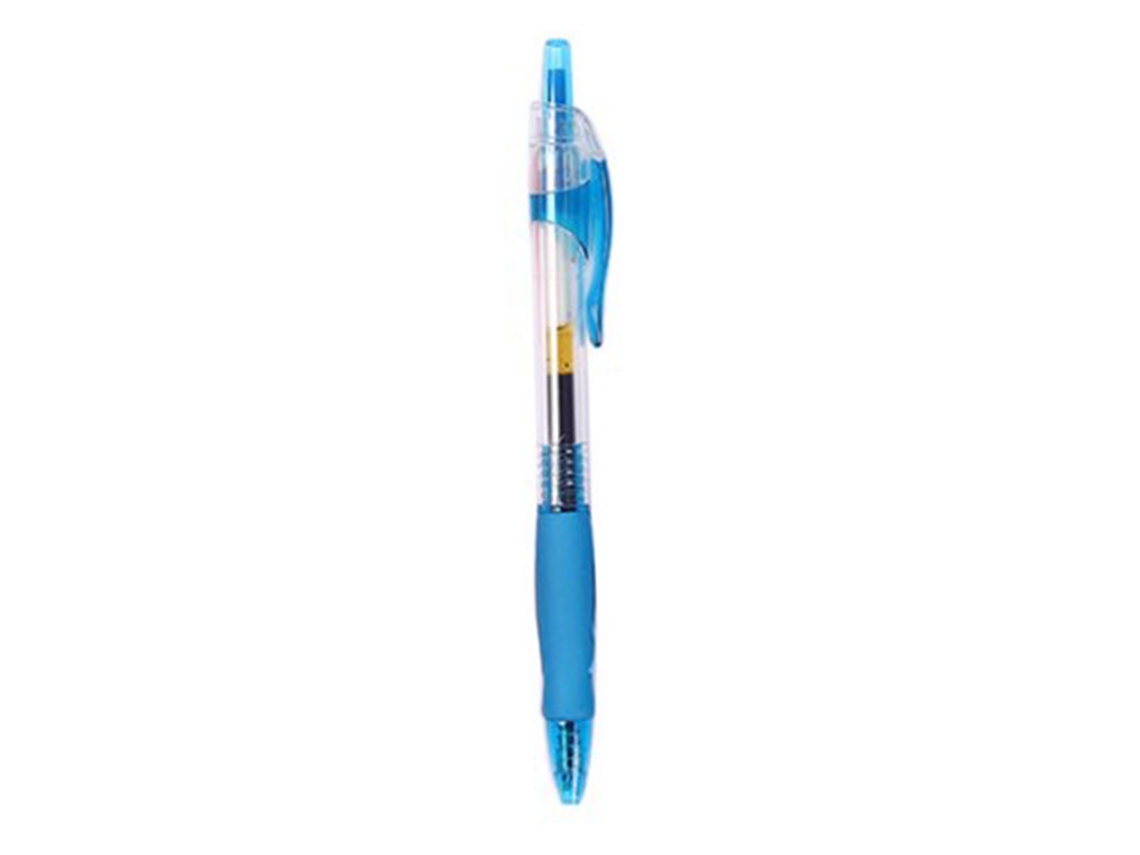 Bolígrafos retráctiles Baok con punta neutra de 0,5 mm, para estudiantes y uso de oficina, color azul.