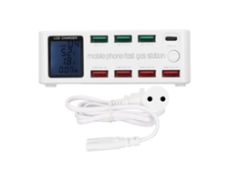 Estación De Carga Usb De 8 Puertos De 100w De Alta Potencia Con Pantalla Lcd