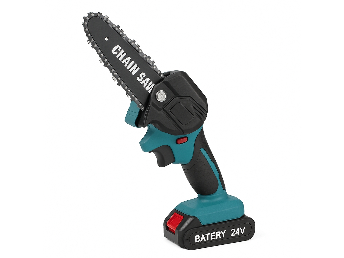 Motosierra eléctrica Andowl Q-dj1100 de 1800 mAh, negra + azul