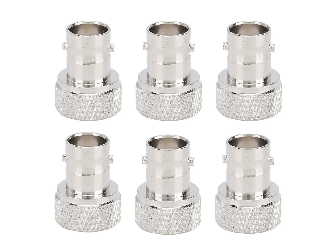 6 Adaptadores Sma Macho A Bnc Hembra Con Núcleo De Cobre Y Placa De Níquel Para Antenas Y Dispositivos De Red Inalámbrica.
