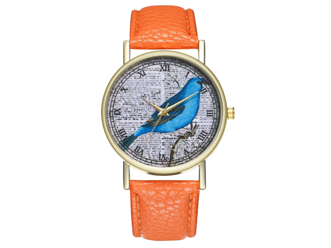 Reloj De Pulsera Analógico De Acero Para Hombres Moda Casual Regalo T138-a Naranja