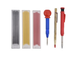 Juego De Herramientas Para Marcar Y Perforar Madera Con Bolígrafos De Grafito Metálico Y Punzón Central.