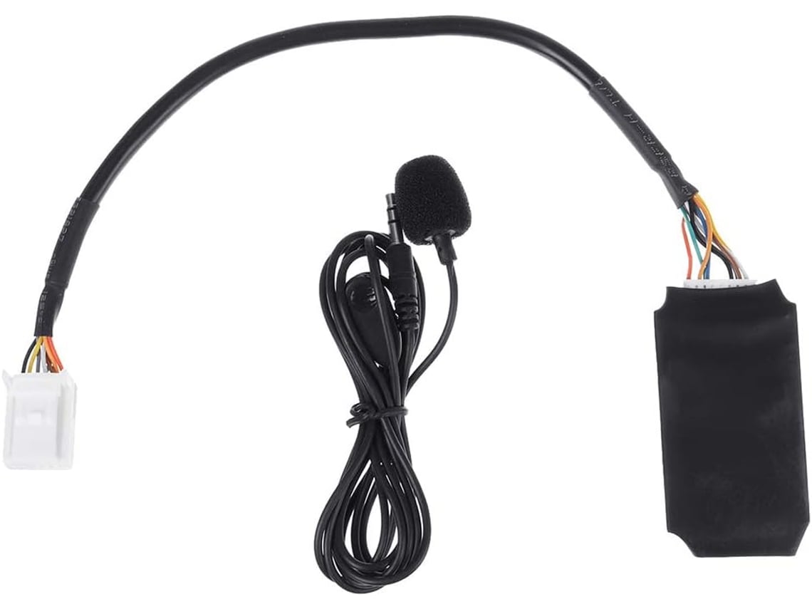 Adaptador De Audio Para Radio De Coche Bluetooth, Cable Auxiliar, Caja De Micrófono