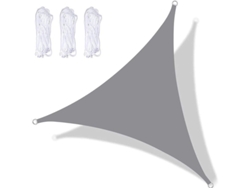 2026-toldo Triangular Impermeable 3x3x3 M, Tela De Sombra Uv 95% Bloqueo, Kit De Accesorios De Fijación Resistente Al Agua