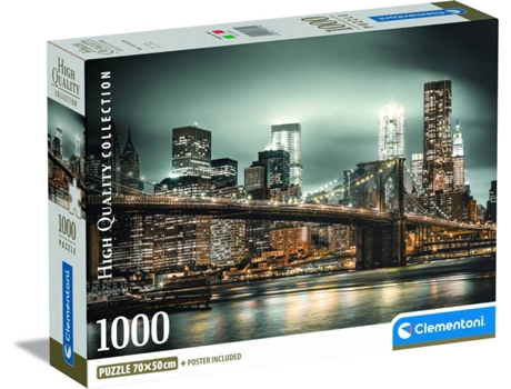 Puzzle 2D CLEMENTONI Compact New York Skyline (1000 Piezas - 14 Años)