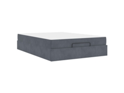 Maison Exclusive - Estructura De Cama Con Colchón 2 Pcs Gris Tenue Terciopelo