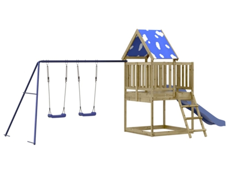 Parque Infantil De Exterior VIDAXL Marrón Madera