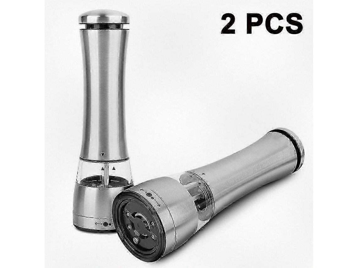 Molinillo eléctrico de sal y pimienta de acero inoxidable con molinillo de cerámica, ideal para uso doméstico e imprescindible en la cocina. Rosewell