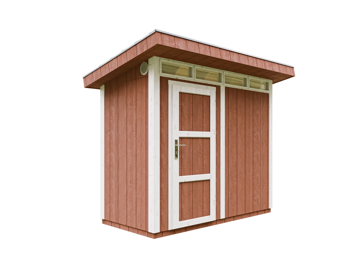 Caseta Jardin Exterior paneles a base de Madera LP SmartSide 3m2 con Suelo y Baldosas Bituminosas - L161xA294xA239 cm - TIMBELA M901 - Redwood red