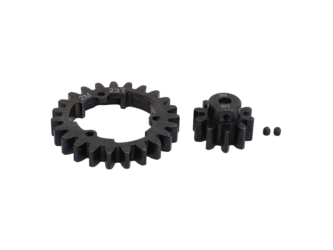Juego De Engranajes De Acero Templado De 23 Dientes Con Piñón Para Actualización Del Coche Rc E Revo 2.0 10t