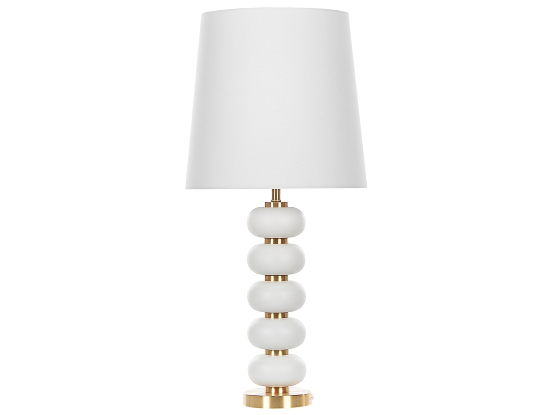 Lámpara de mesa BELIANI Frio de Acero Blanco 37x37x80