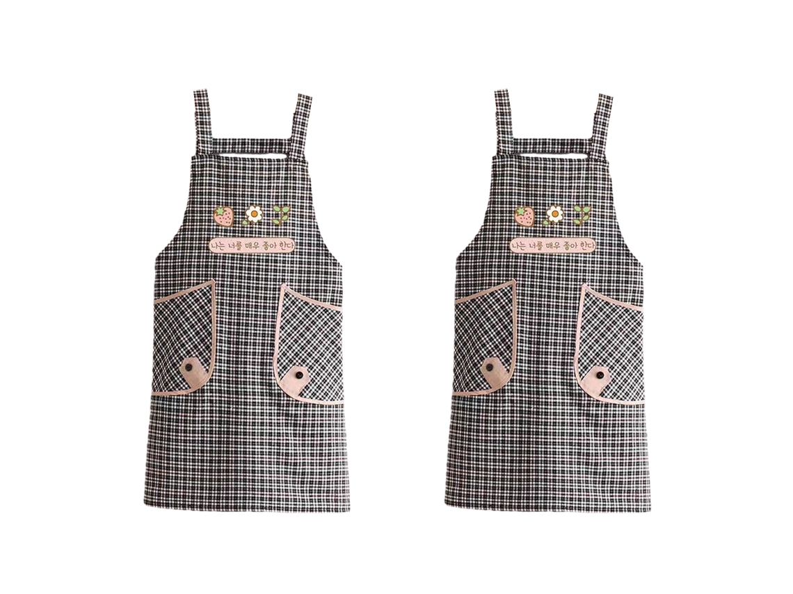Mono Femenino De Algodón Antimanchas, Moda, 2 Piezas, Para Cocina, Restaurante O Uso Doméstico